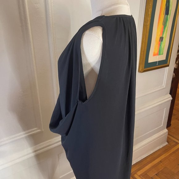 James LaCroix Cowl Shift Dress Black Size M, Draped Overlay Dress - Picture 6 of 10